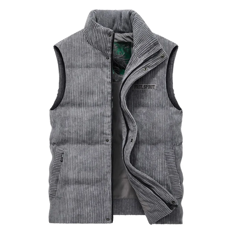 Corduroy Warm Vest Overcoat Men's Autumn and Winter Jackets Youth Handsome Stand Collar Casual Cotton Padded Waistcoat Outerwear
Corduroy Warm Vest Overcoat Men's Autumn and Winter Jackets Youth Handsome Stand Collar Casual Cotton Padded Waistcoat Outerwear