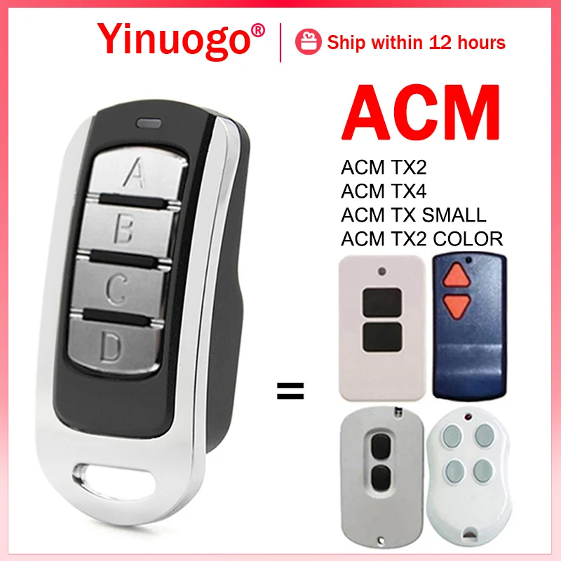 For ACM TX2 TX4 Remote Control Garage Door Command 433.92MHz Rolling Code Compatible With ACM TX SMALL / ACM TX2 COLOR Remote
For ACM TX2 TX4 Remote Control Garage Door Command 433.92MHz Rolling Code Compatible With ACM TX SMALL / ACM TX2 COLOR Remote