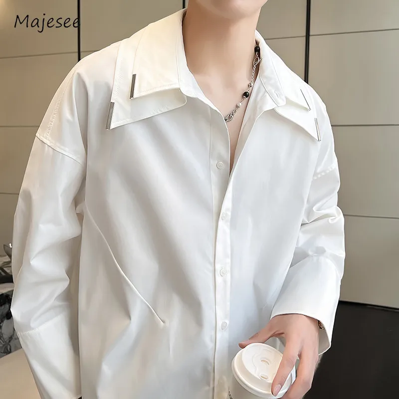 Removable Collar Shirts Men Leisure Daily Simple Sequined Design Stylish Handsome Temperament Slouchy All-match Side Micro-slit
Removable Collar Shirts Men Leisure Daily Simple Sequined Design Stylish Handsome Temperament Slouchy All-match Side Micro-slit