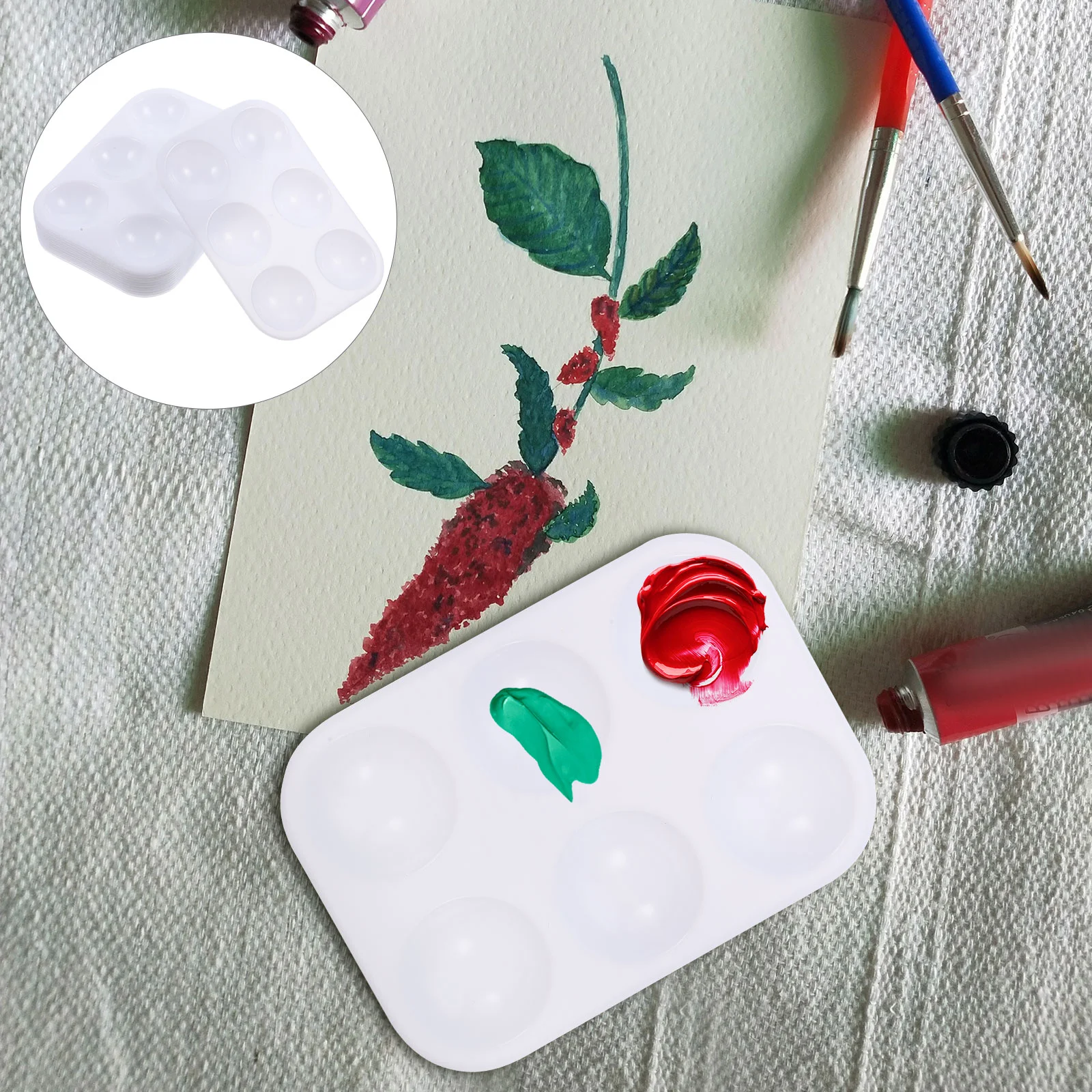 12 Pcs 6-grid Rectangular Palette DIY Painting Gouache Acrylic (12pcs) Pigment Trays Rack Board Mixing Plastic Child
12 Pcs 6-grid Rectangular Palette DIY Painting Gouache Acrylic (12pcs) Pigment Trays Rack Board Mixing Plastic Child