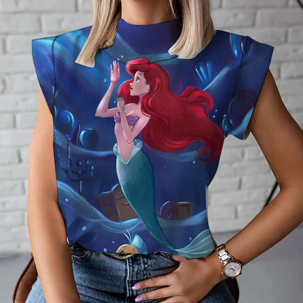 2023 New Harajuku Casual Versatile Ariel Mermaid Cartoon Print Summer Women's High-end High-Neck T-Shirt Vest Bottoming Shirt
2023 New Harajuku Casual Versatile Ariel Mermaid Cartoon Print Summer Women's High-end High-Neck T-Shirt Vest Bottoming Shirt