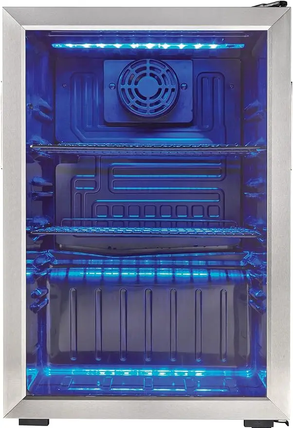 Refrigerator for Basement, Dining, Living Room, Drink Cooler Perfect for Beer, Pop, Water, Black/Stainless-Steel
Refrigerator for Basement, Dining, Living Room, Drink Cooler Perfect for Beer, Pop, Water, Black/Stainless-Steel