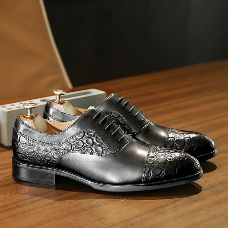 DESAI Genuine Leather Men Formal Dress Shoes Male For Wedding Party Crocodile Pattern Oxfords Shoe 2022 Handmade Color
DESAI Genuine Leather Men Formal Dress Shoes Male For Wedding Party Crocodile Pattern Oxfords Shoe 2022 Handmade Color
