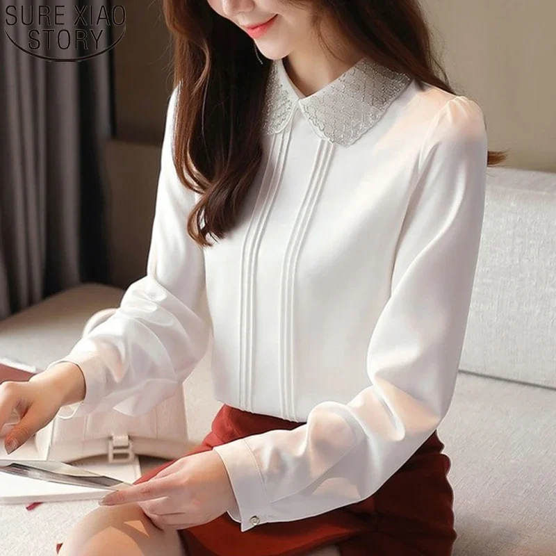 Sweet Fall Pullover Women Shirts 2023 Fashion Pink Chiffon Blouse Women Doll Collar Beading Blouse Office Lady Blusas Tops 12193
Sweet Fall Pullover Women Shirts 2023 Fashion Pink Chiffon Blouse Women Doll Collar Beading Blouse Office Lady Blusas Tops 12193