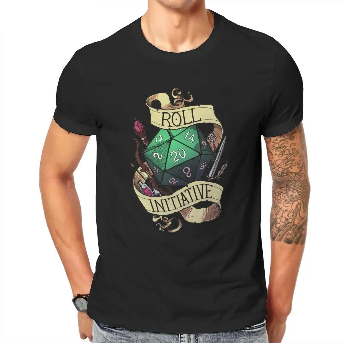 Men Roll Initiative T Shirts Dnd D20 D&D Gaming Dice Pure Cotton Tops Short Sleeve Round Collar Tee Shirt Graphic T-Shirts
Men Roll Initiative T Shirts Dnd D20 D&D Gaming Dice Pure Cotton Tops Short Sleeve Round Collar Tee Shirt Graphic T-Shirts