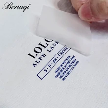 50Pcs Custom Name Size Brand Logo Personalized Stickers Washable Tags Iron on Heat Transfer Collar Neck Label for Clothes Bags