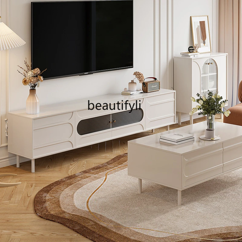 Sili Style TV Cabinet and Tea Table Combination Simple Modern Small Apartment Living Room French Cream Series
Sili Style TV Cabinet and Tea Table Combination Simple Modern Small Apartment Living Room French Cream Series