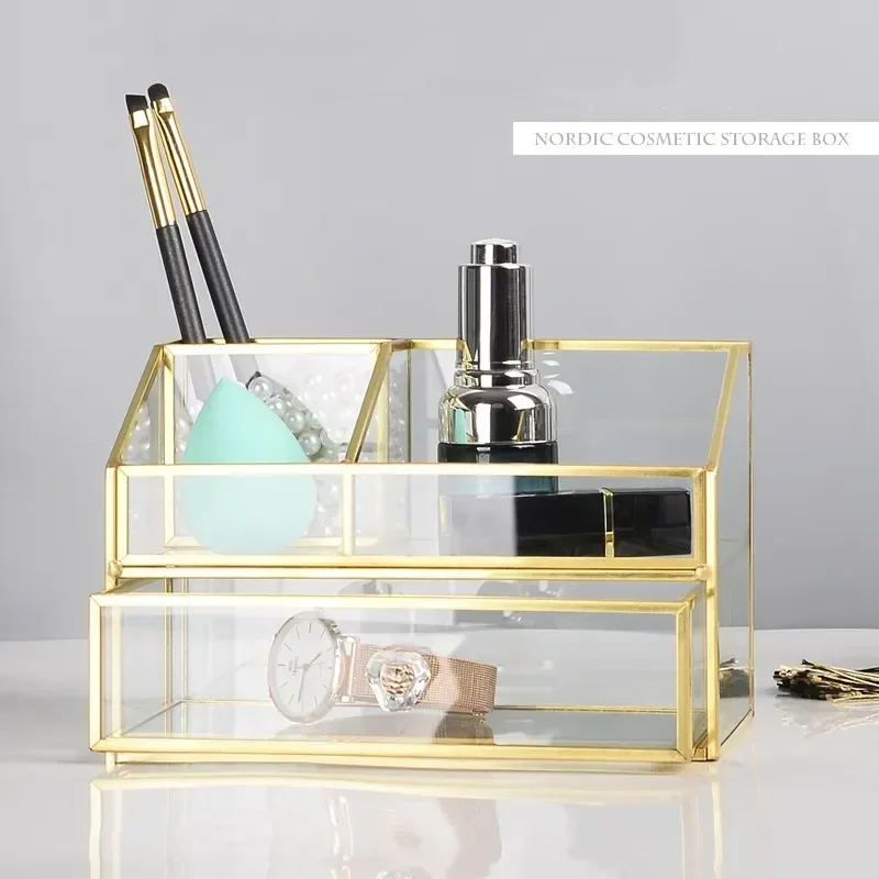 New Box Fashion 2020 With Brush Makeup Jewelry Storage Tube Drawer Cosmetic Glass Organizer Clear/gold
New Box Fashion 2020 With Brush Makeup Jewelry Storage Tube Drawer Cosmetic Glass Organizer Clear/gold