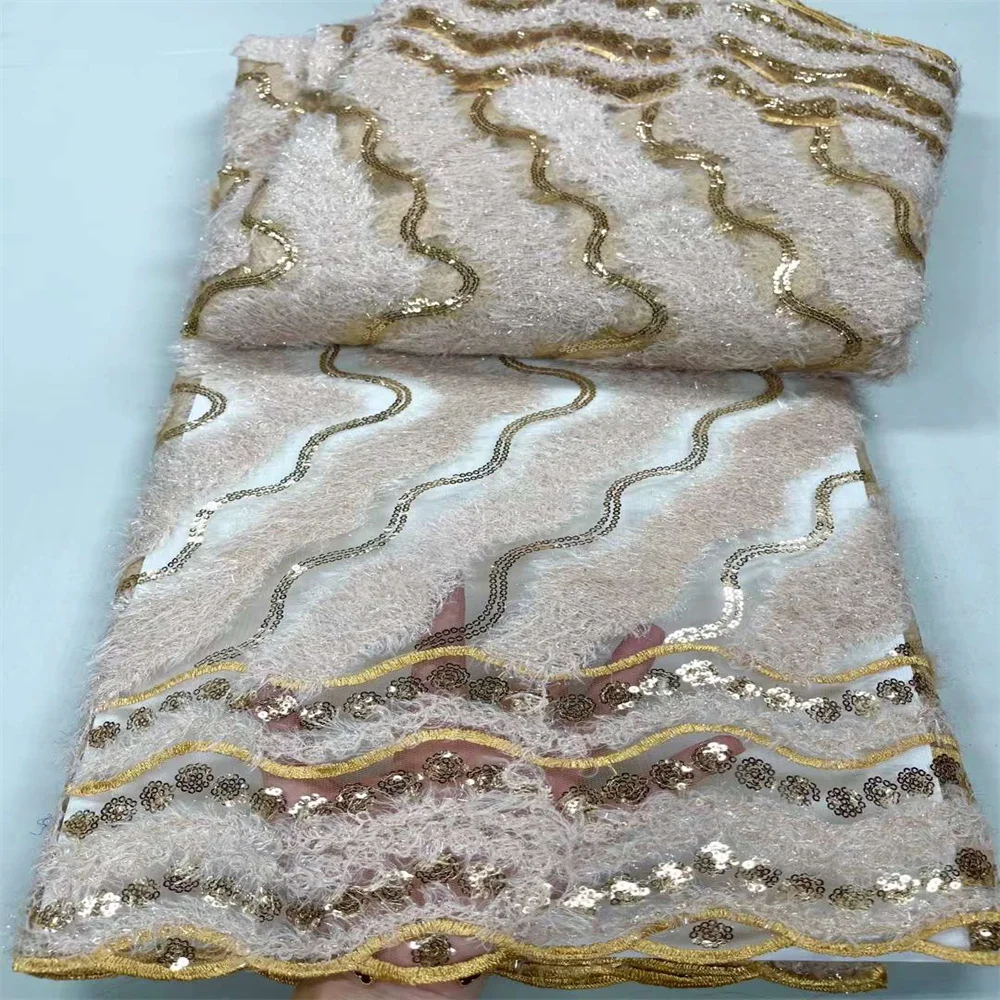 French Sequins Lace Fabric 2022 Hot Sale Nigerian Lace Fabric 5Yards African Lace Fabric For Wedding Dress Sewing j23-15
French Sequins Lace Fabric 2022 Hot Sale Nigerian Lace Fabric 5Yards African Lace Fabric For Wedding Dress Sewing j23-15