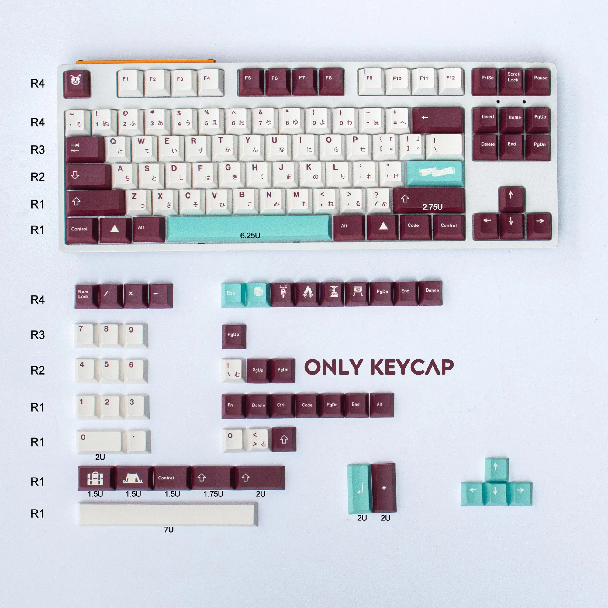 PBT Clone GMK Yuru Keycaps 137 Keys Dye Sub Keycap Cherry Profile For 7U Space Bar Mechanical Keyboard 61 64 68 96 98 104 108
PBT Clone GMK Yuru Keycaps 137 Keys Dye Sub Keycap Cherry Profile For 7U Space Bar Mechanical Keyboard 61 64 68 96 98 104 108