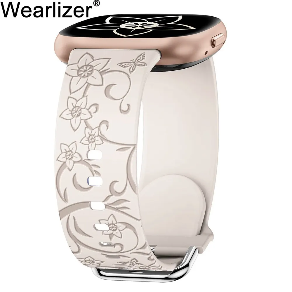 Wearlizer Wildflowers Floral Engraved Band for Fitbit Versa 4/Sense 2/Versa 3/Sense Women Soft Silicone Sport Strap for Sense 2
Wearlizer Wildflowers Floral Engraved Band for Fitbit Versa 4/Sense 2/Versa 3/Sense Women Soft Silicone Sport Strap for Sense 2