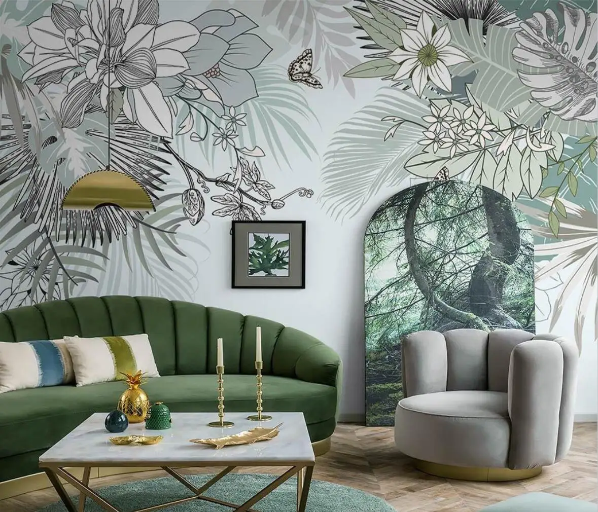 beibehang Custom wallpaper 3d mural Nordic hand-painted tropical plants flowers plant background wall pintado de pared wall pape
beibehang Custom wallpaper 3d mural Nordic hand-painted tropical plants flowers plant background wall pintado de pared wall pape