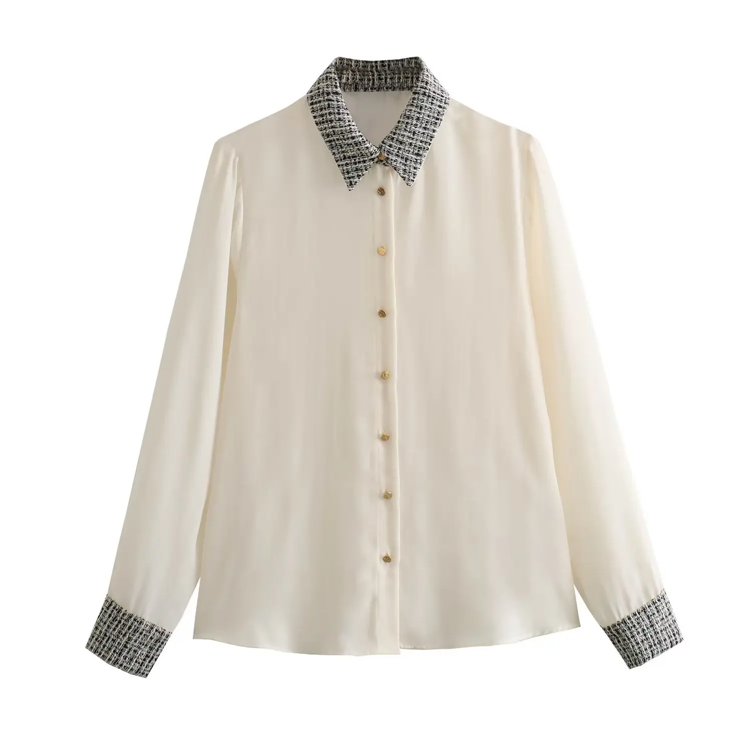 Women's 2023 Fashion New Temperament Joker Sense Stitching Long Shirt Retro Long Sleeve Exquisite Button Shirt Chic Top.
Women's 2023 Fashion New Temperament Joker Sense Stitching Long Shirt Retro Long Sleeve Exquisite Button Shirt Chic Top.