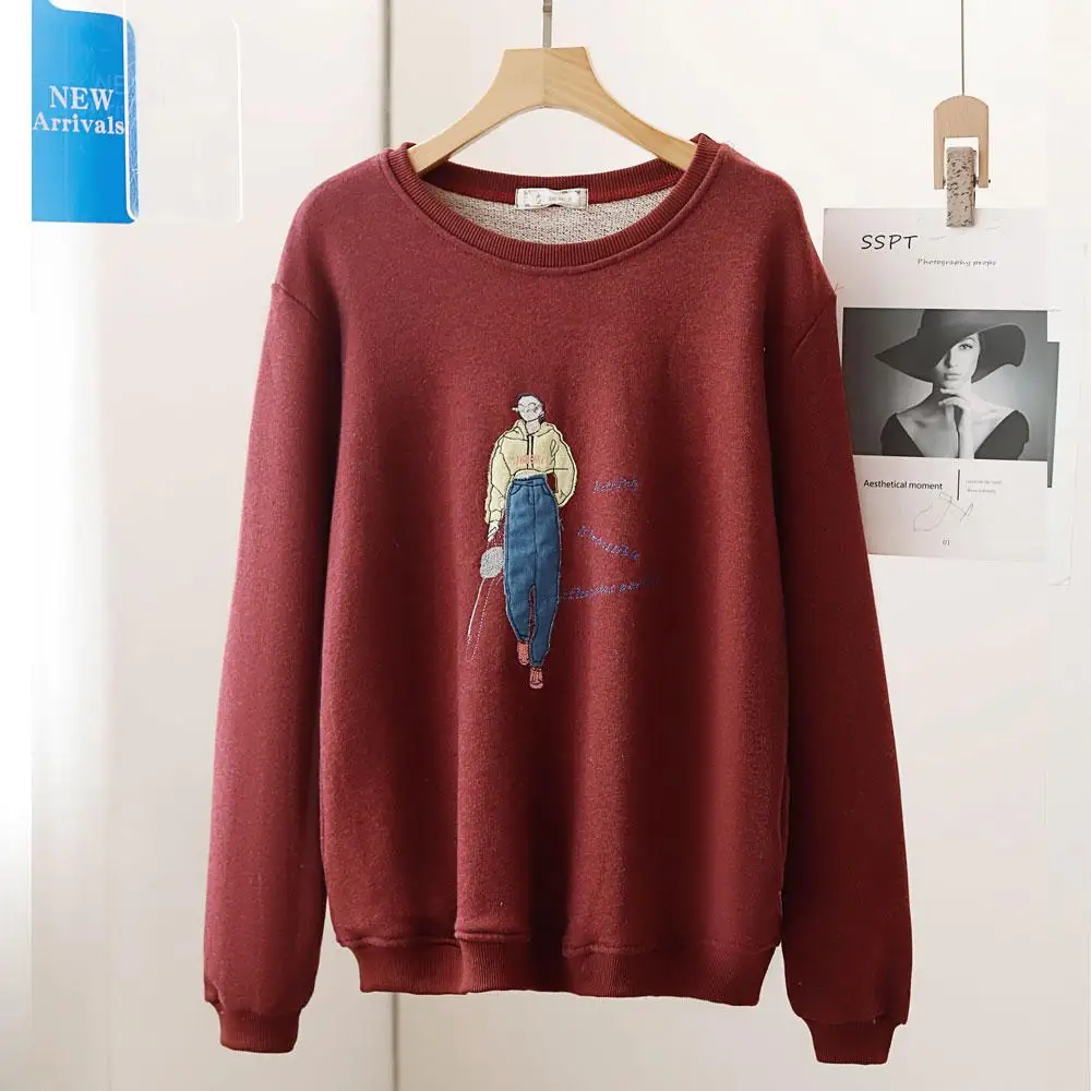 DIMANAF 2024 New Spring Plus Size Women Print Full Sleeve Loose Casual O-Neck Basic Red Tops T-Shirt New Pullover
DIMANAF 2024 New Spring Plus Size Women Print Full Sleeve Loose Casual O-Neck Basic Red Tops T-Shirt New Pullover