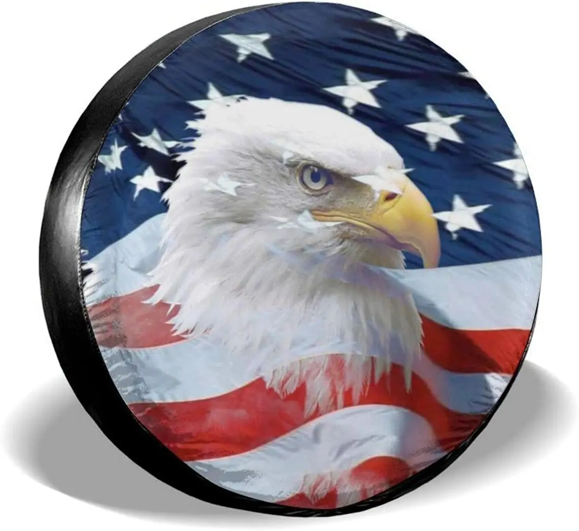 Eagle Spare Tire Cover American Flag Tire Covers Camping Waterproof Wheel Protectors for Camper Travel Trailer RV SUV Truck
Eagle Spare Tire Cover American Flag Tire Covers Camping Waterproof Wheel Protectors for Camper Travel Trailer RV SUV Truck