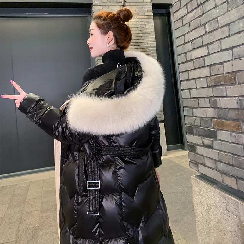 Новинка Зима 2022 пуховик с капюшоном из натурального Лисьего меха женская черная тонкая длинная куртка на белом утином пуху теплые утепленные женские парки 
Новинка Зима 2022 пуховик с капюшоном из натурального Лисьего меха женская черная тонкая длинная куртка на белом утином пуху теплые утепленные женские парки