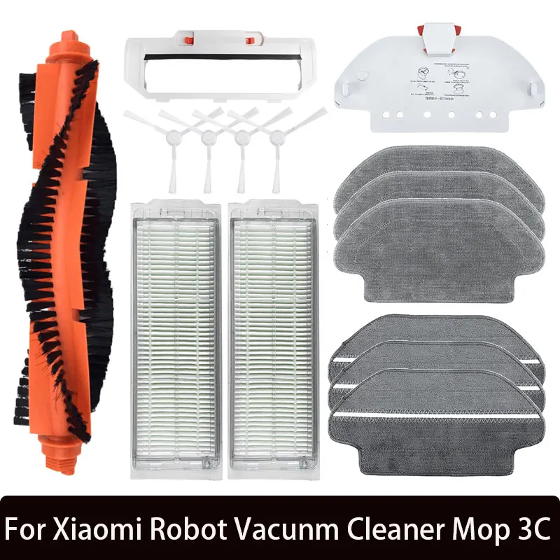 

For Xiaomi Mijia Robot Vacuum Mop 3C B106CN Replacement Spare Parts Main Brush Side Brush Hepa Filter Mop Cloths Rag