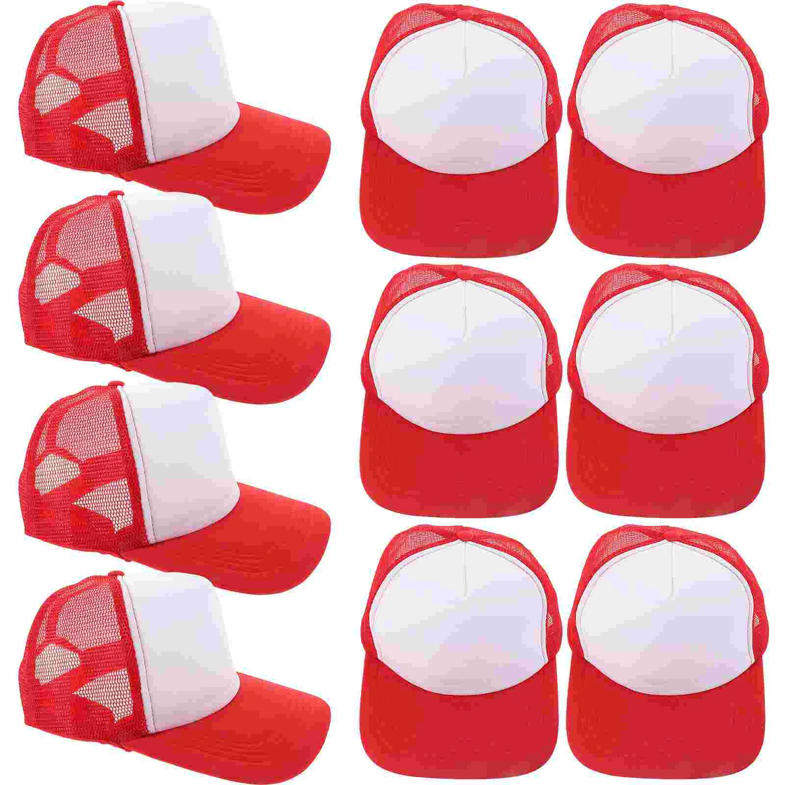 

10 Pcs Sublimated Baseball Cap Heat Transfer Hat Mesh Blank Caps Sponge DIY Men and Women Sublimation Hats Outdoor