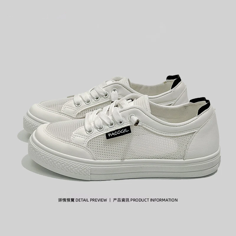 Кроссовки женские сетчатые, дышащие спортивные, Вулканизированная подошва, повседневная обувь, дизайнерские, белые, весна-лето 2023 
Кроссовки женские сетчатые, дышащие спортивные, Вулканизированная подошва, повседневная обувь, дизайнерские, белые, весна-лето 2023