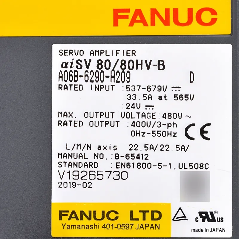 A06B-6290-H208 A06B-6290-H322 A06B-6290-H106 A06B-6290-H126 A06B-6290-H129 Fanuc Servo Drive 
A06B-6290-H208 A06B-6290-H322 A06B-6290-H106 A06B-6290-H126 A06B-6290-H129 Fanuc Servo Drive