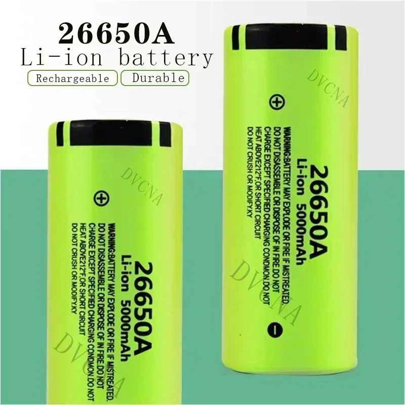 

NEW 100% Original Power Rechargeable 26650 20A Lithium Battery 26650A , 3.7V 5000mah Suitable for Flashlight