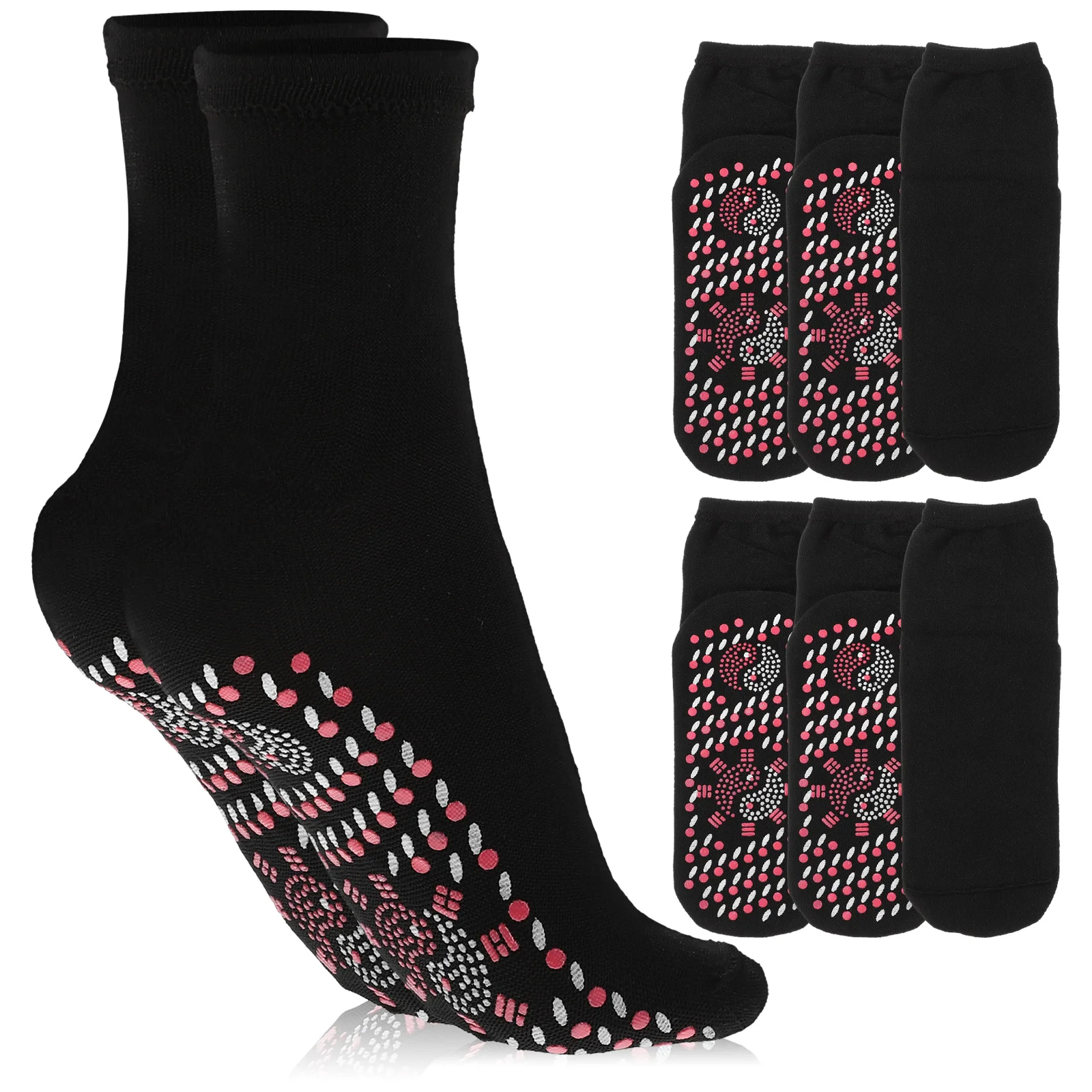 

4 Pairs Heating Socks Warm Massage Foot Warmer Keep Cotton Women for Winter Heated Miss