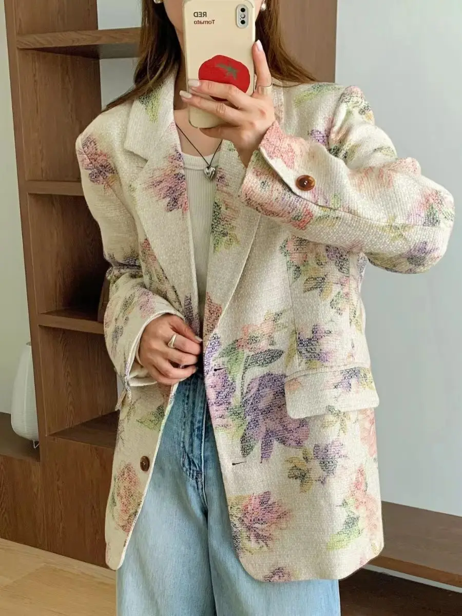 UNXX 2023 Autumn New Women's Floral Blazer - High-End Elegant Relaxed Fit Casual Jacket, Trendy Lazy Style Fashionable Coat Top
UNXX 2023 Autumn New Women's Floral Blazer - High-End Elegant Relaxed Fit Casual Jacket, Trendy Lazy Style Fashionable Coat Top