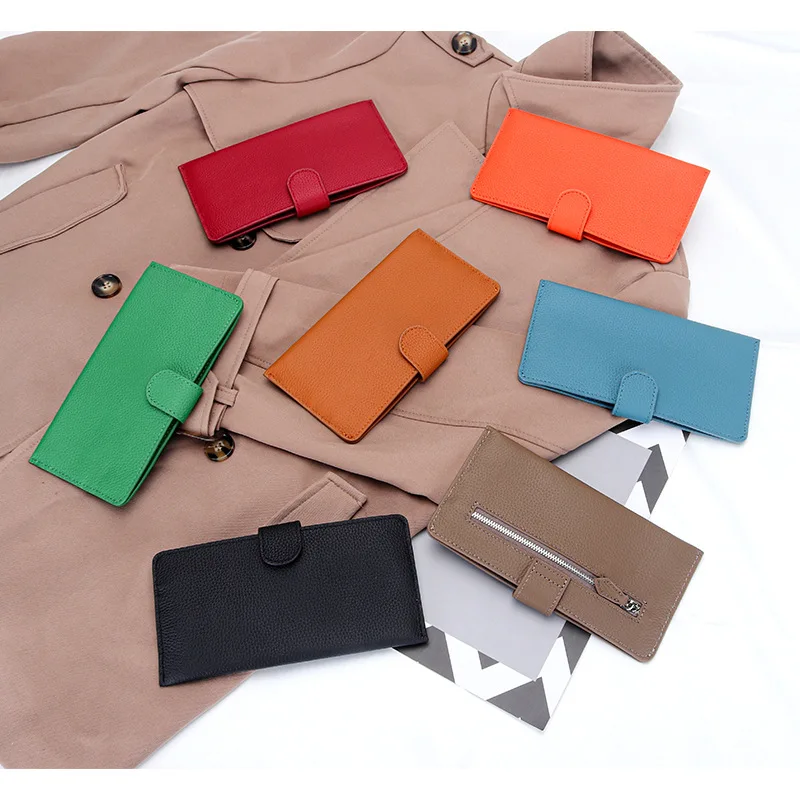 Genuine Leather Women Wallets Luxury Long Hasp Lychee Pattern Coin Purses Female Brand Solid Colors New Thin Clutch Phone Bag
Genuine Leather Women Wallets Luxury Long Hasp Lychee Pattern Coin Purses Female Brand Solid Colors New Thin Clutch Phone Bag
