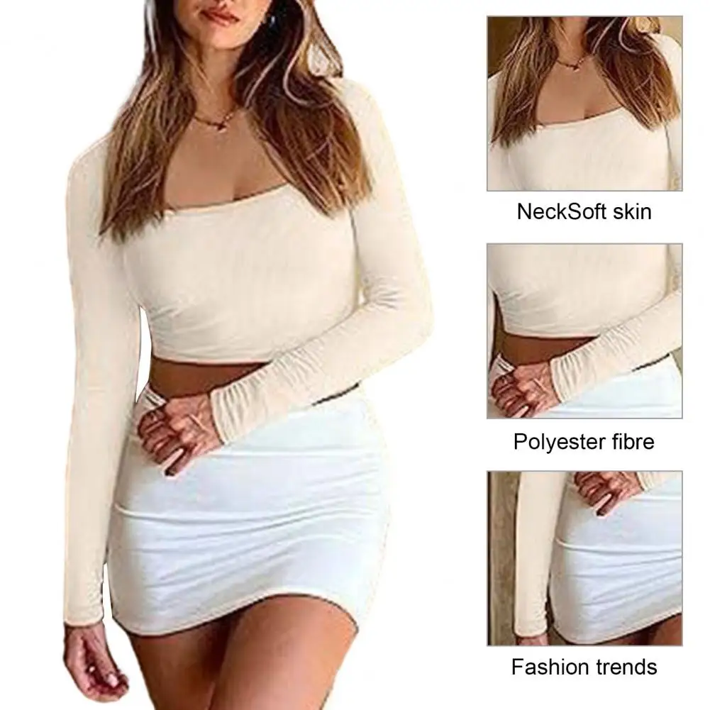 Ladies Fashion Tops Lightweight Breathable Sleeveless Vest Stylish Women's U-neck Long Sleeve Cropped Tops Slim Fit for Autumn
Ladies Fashion Tops Lightweight Breathable Sleeveless Vest Stylish Women's U-neck Long Sleeve Cropped Tops Slim Fit for Autumn