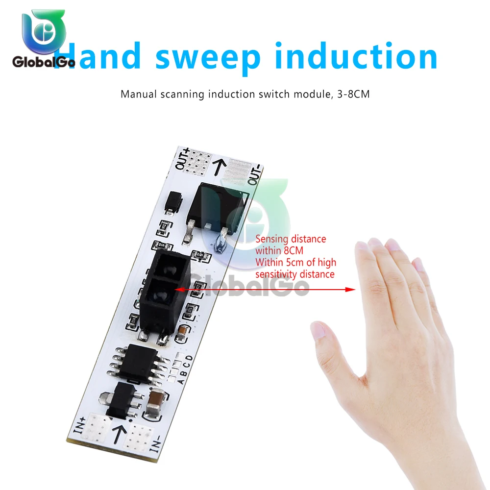 

Short Distance Scan Sensor Sweep Hand Sensor Switch Module 36W 3A Constant Voltage for Auto Smart Home Compatible XK-GK-4010A