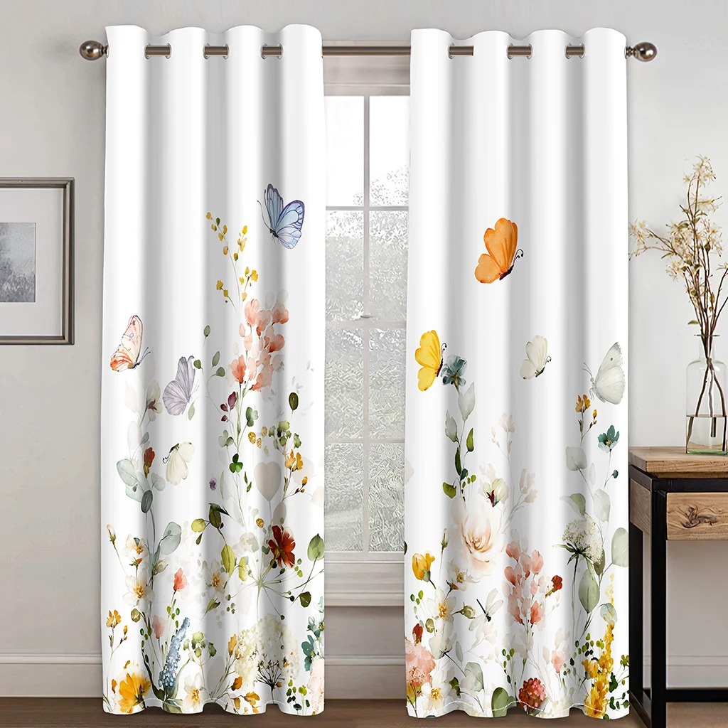 3D Print Pink Blue Butterfly Flower 2 Pieces Thin Shading Window Curtains for Living Room Bedroom Home Decor Hook
3D Print Pink Blue Butterfly Flower 2 Pieces Thin Shading Window Curtains for Living Room Bedroom Home Decor Hook