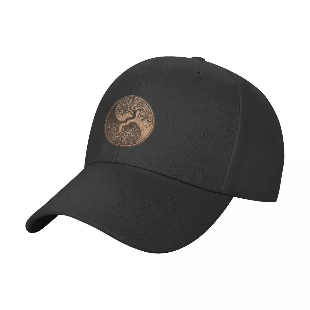 

Rough Wood Grain Effect Tree of Life Yin Yang Baseball Cap Luxury Man Hat party Hat Women's Hats Men's