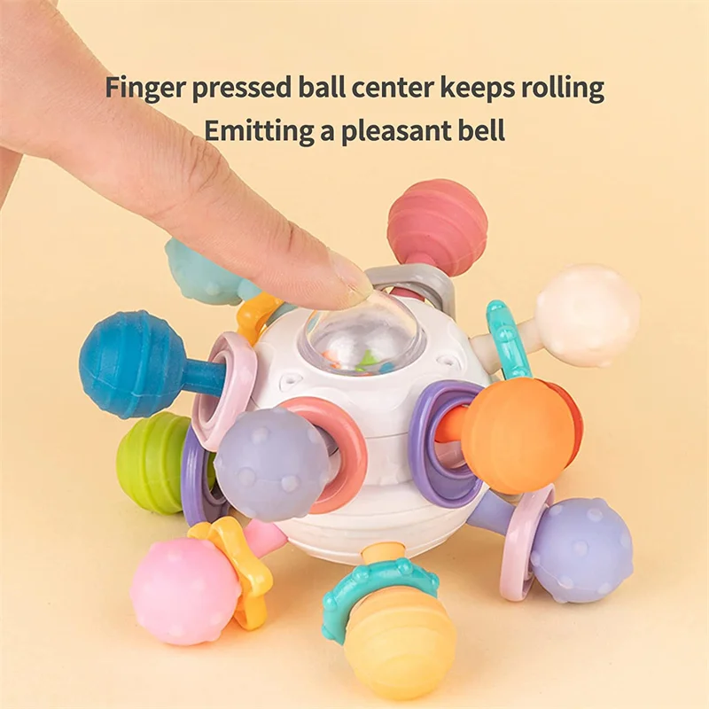 Baby Toys 0 12 Months Rotating Rattle Ball Grasping Activity Baby Development Toy Silicone Teether Baby Sensory Toys for Babies
Baby Toys 0 12 Months Rotating Rattle Ball Grasping Activity Baby Development Toy Silicone Teether Baby Sensory Toys for Babies
