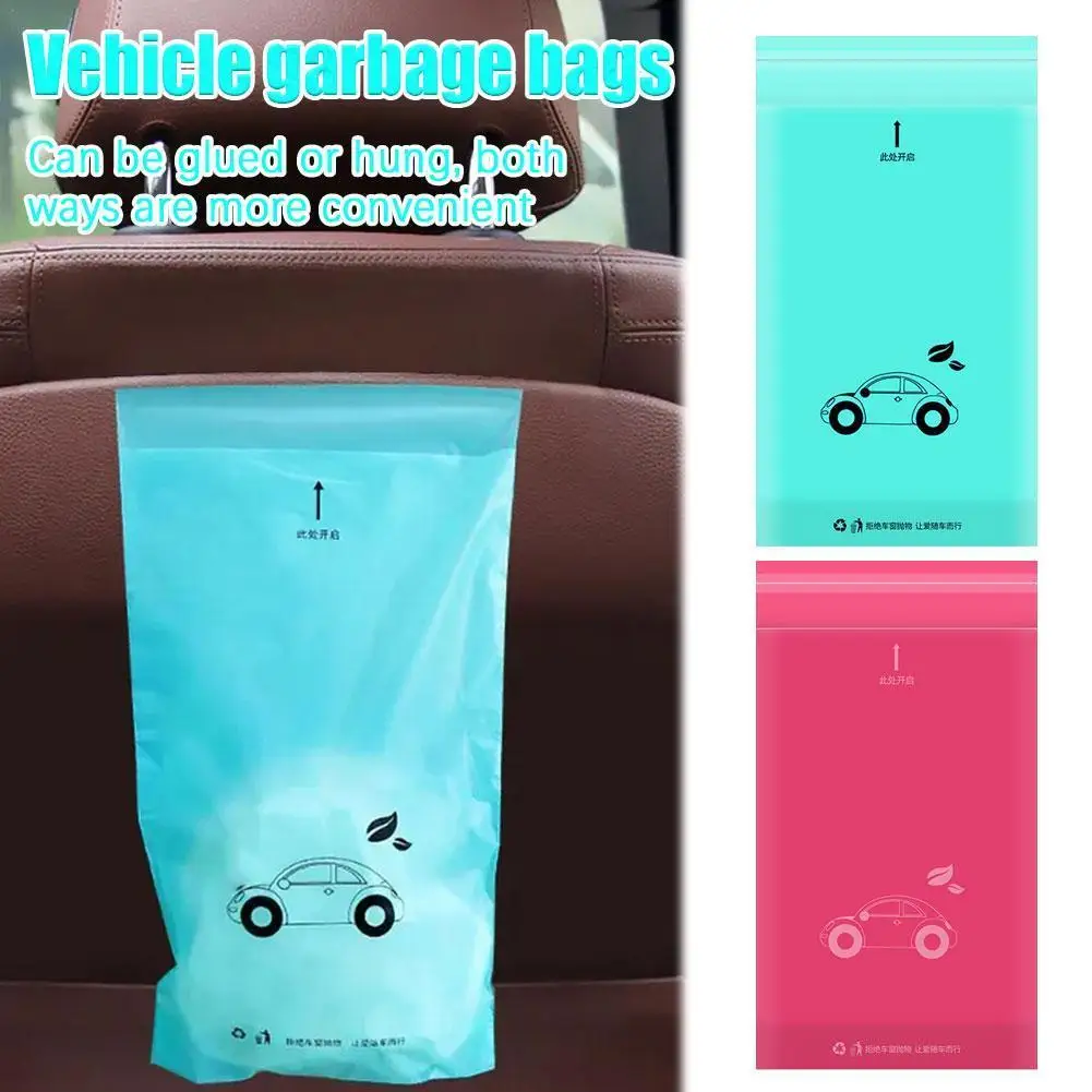 

30/50 Pcs Adhesive Car Trash Bag Car Biodegradable Trash Rubbish Holder Garbage Storage Bag Hanging Multi-Functional Clean Bag