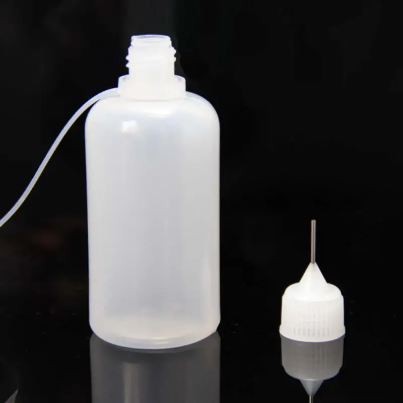 

10ml 30ml Plastic Squeezable Tip Applicator Bottle refillable Dropper Bottles with Needle Tip Caps for Glue DIY