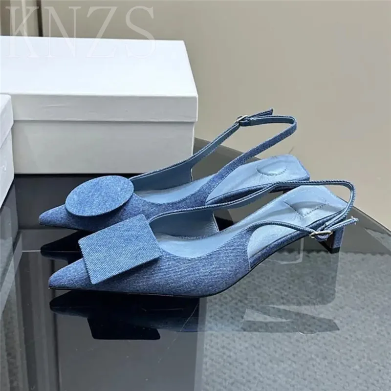 

Summer New Pointed Toe High Heel Fashion Sandals Women Concise Buckle Strap Decor Shallow Mouth Elegant Party Women Shoes 2024