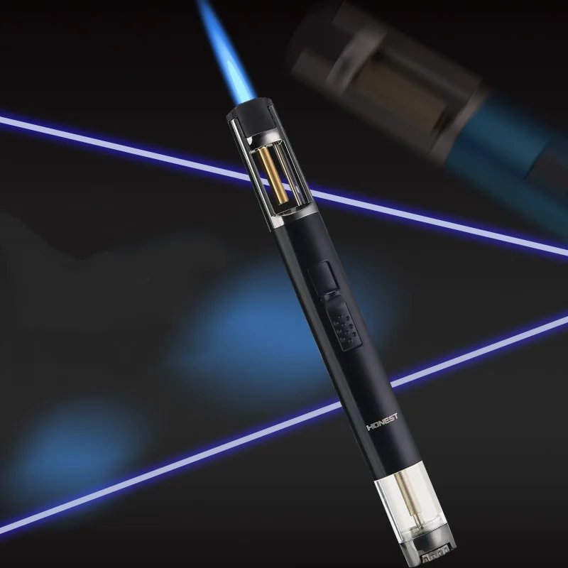 New Ultra Long Body Strong Flame Direct Blue Flame Windproof Moxibustion Lighter Barbecue Cigar Baking Pen Style Welding Gun
New Ultra Long Body Strong Flame Direct Blue Flame Windproof Moxibustion Lighter Barbecue Cigar Baking Pen Style Welding Gun
