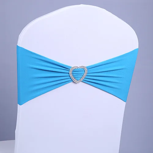 

New Spandex Chair Knot Band Stretch For Chair Decoration Party Banquet Chair Bows Sash Multicolor 10pcs Spandex Chair Sashes Wed