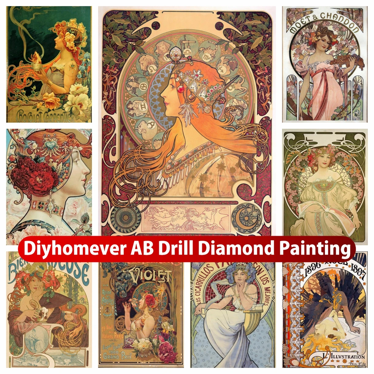 Alphonse Mucha AB Diamond Painting Embroidery Vintage Beauty Nouveau Woman Cross Stitch Mosaic Picture Handicraft Home Decor
Alphonse Mucha AB Diamond Painting Embroidery Vintage Beauty Nouveau Woman Cross Stitch Mosaic Picture Handicraft Home Decor
