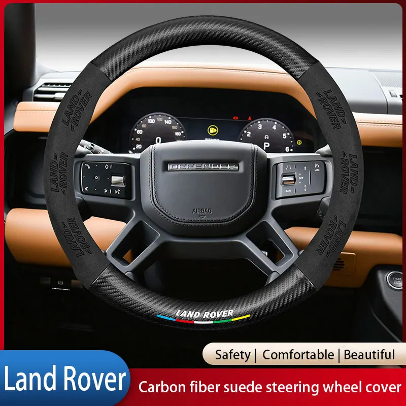 Car Suede Carbon Fiber Leather Steering Wheel Cover For Land Rover Range Rover Sport Denfender Freelander Discovery 3 4 Evoque
Car Suede Carbon Fiber Leather Steering Wheel Cover For Land Rover Range Rover Sport Denfender Freelander Discovery 3 4 Evoque