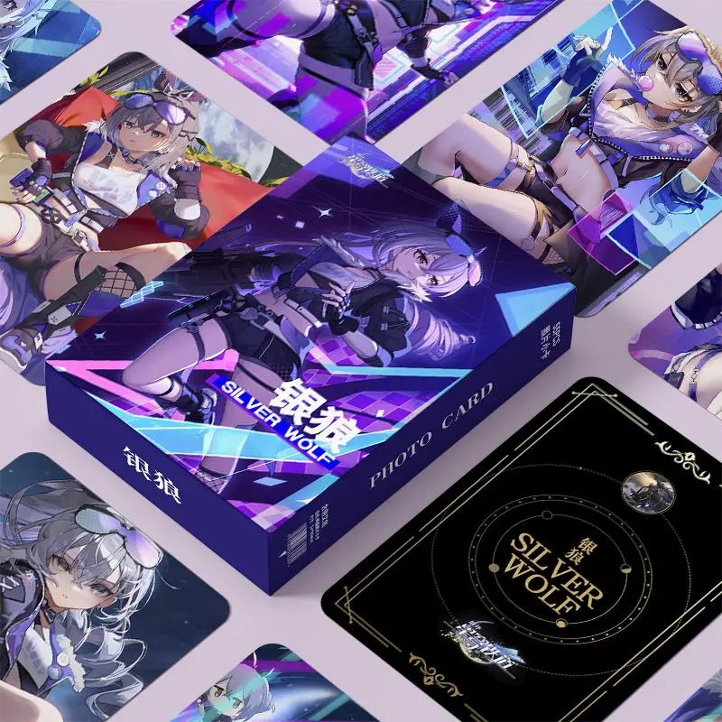 Silver Wolf Anime Game Collection Cards Honkai Star Rail LOMO Card Self Made Paper Card Cartoon Photocard Fans Collection Gifts
Silver Wolf Anime Game Collection Cards Honkai Star Rail LOMO Card Self Made Paper Card Cartoon Photocard Fans Collection Gifts