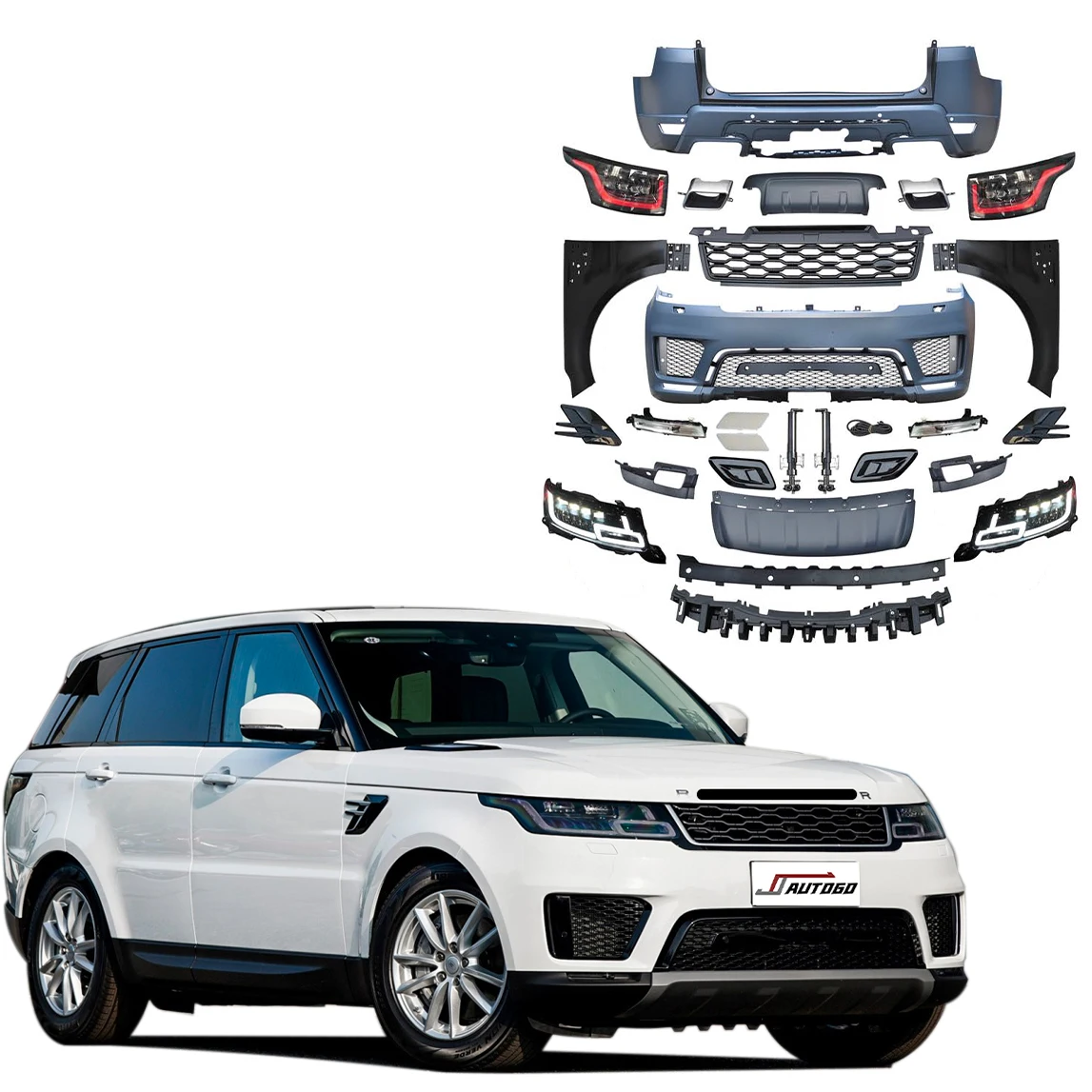 Auto Modification Conversion Body Kit For Range Rover Sport 2014-2017 upgrade to 2020 OEM Style Bumper assembly with Fender Lamp
Auto Modification Conversion Body Kit For Range Rover Sport 2014-2017 upgrade to 2020 OEM Style Bumper assembly with Fender Lamp