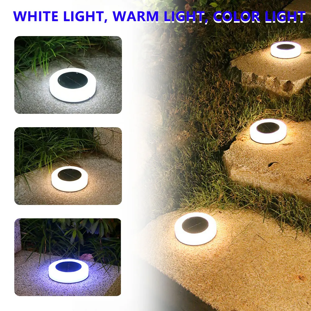 

8 LED Solar Lawn Yard Led Night Light Solar Power Buried Lights Outdoor Garden PathWay Floor Underground Stairs Decking Light