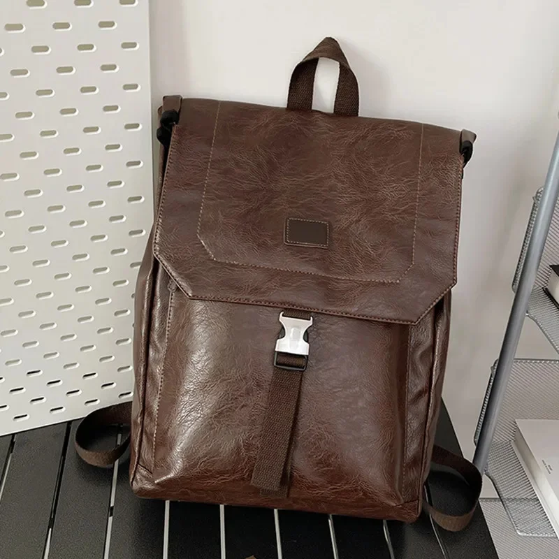 Trendy Leather Men's Korean Style Travel Backpack High Quality Male Laptop Bag Fashion Student School Bags
Trendy Leather Men's Korean Style Travel Backpack High Quality Male Laptop Bag Fashion Student School Bags