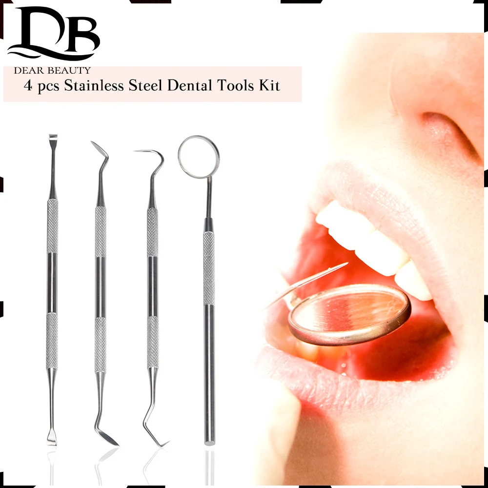 4pcs/set Teeth Whitening Healthy Professional Stainless Steel Dental Tool Pick Scaler Mirror Set Teeth Clean Make Up Tools
4pcs/set Teeth Whitening Healthy Professional Stainless Steel Dental Tool Pick Scaler Mirror Set Teeth Clean Make Up Tools
