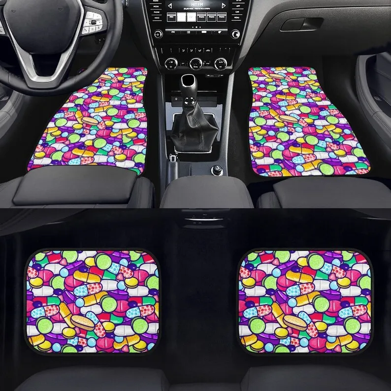 Pills & Thrills Car Floor Mats - Ecstasy Psychedelic Colorful Stoner Car, LSD Hippie Trippy Microdose Car Accessories, Dmt Acid
Pills & Thrills Car Floor Mats - Ecstasy Psychedelic Colorful Stoner Car, LSD Hippie Trippy Microdose Car Accessories, Dmt Acid