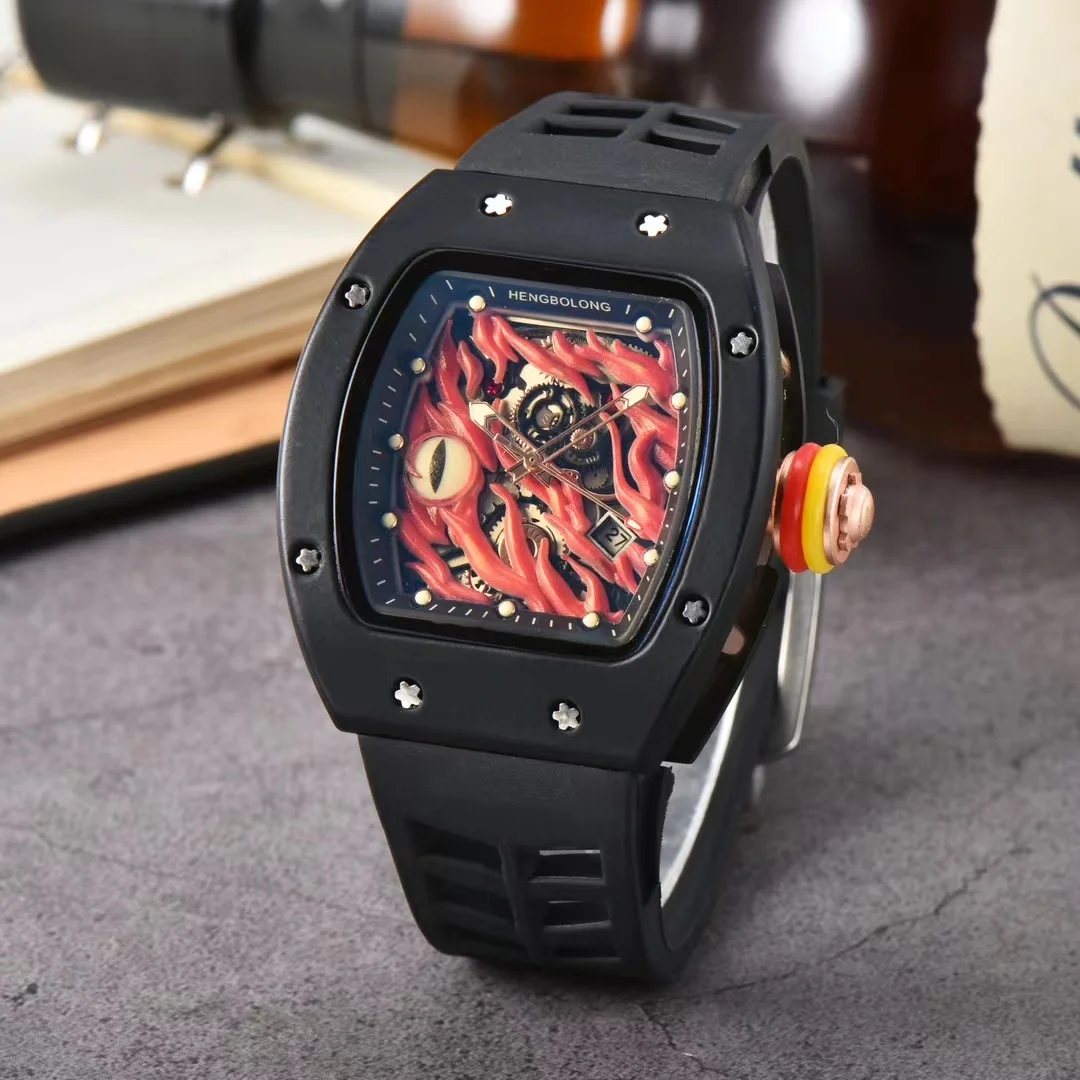 

New devil's eye IP cable, literal, needle, super luminous men's quartz watch leisure all simple high-end trend watch