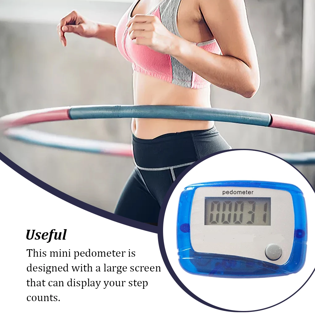 

Portable Color Random Pedometer with Clip LCD Running Walking Hiking Step Counter Fitness Electric Tracker Counting Tool