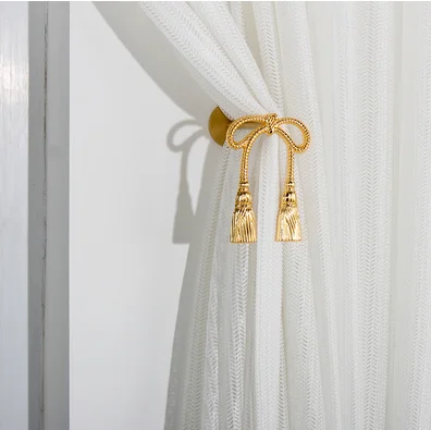 

1 PC Bowknot-shaped Drapery Holdback European Style Brass Curtain Hooks Metal Wall Hook Artistic Curtains Accessoires