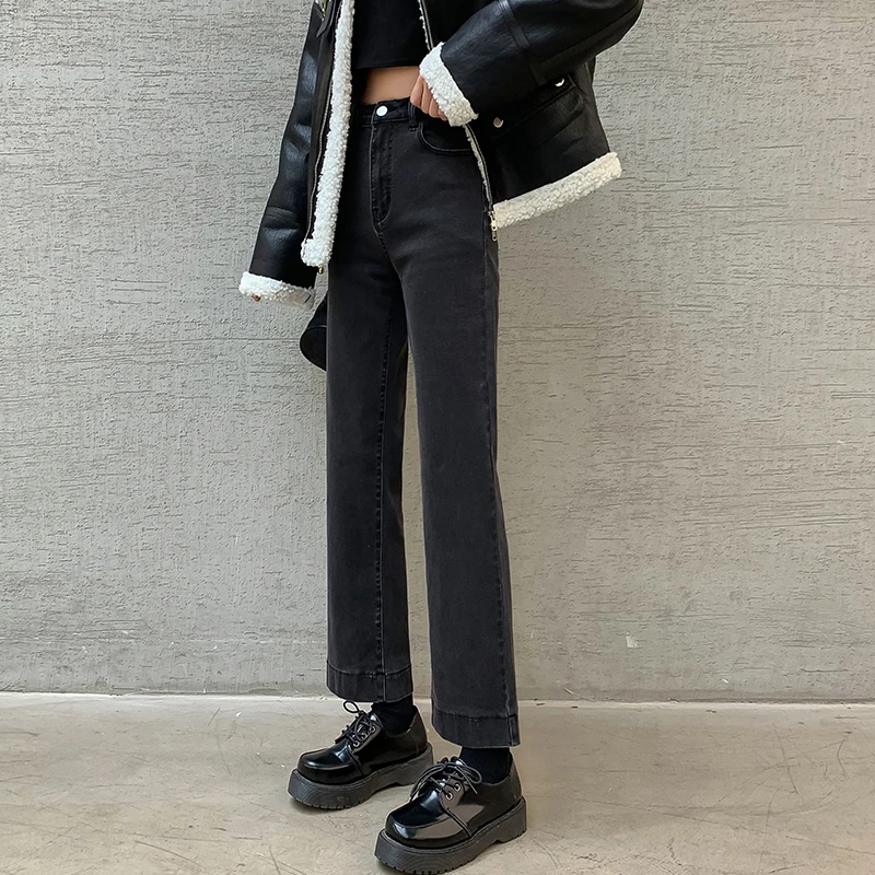Black Straight Denim Pants Women High Waist Casual All-match Trousers Y2k Plus Size Korean Fashion Ankle-length Jeans Streetwear
Black Straight Denim Pants Women High Waist Casual All-match Trousers Y2k Plus Size Korean Fashion Ankle-length Jeans Streetwear
